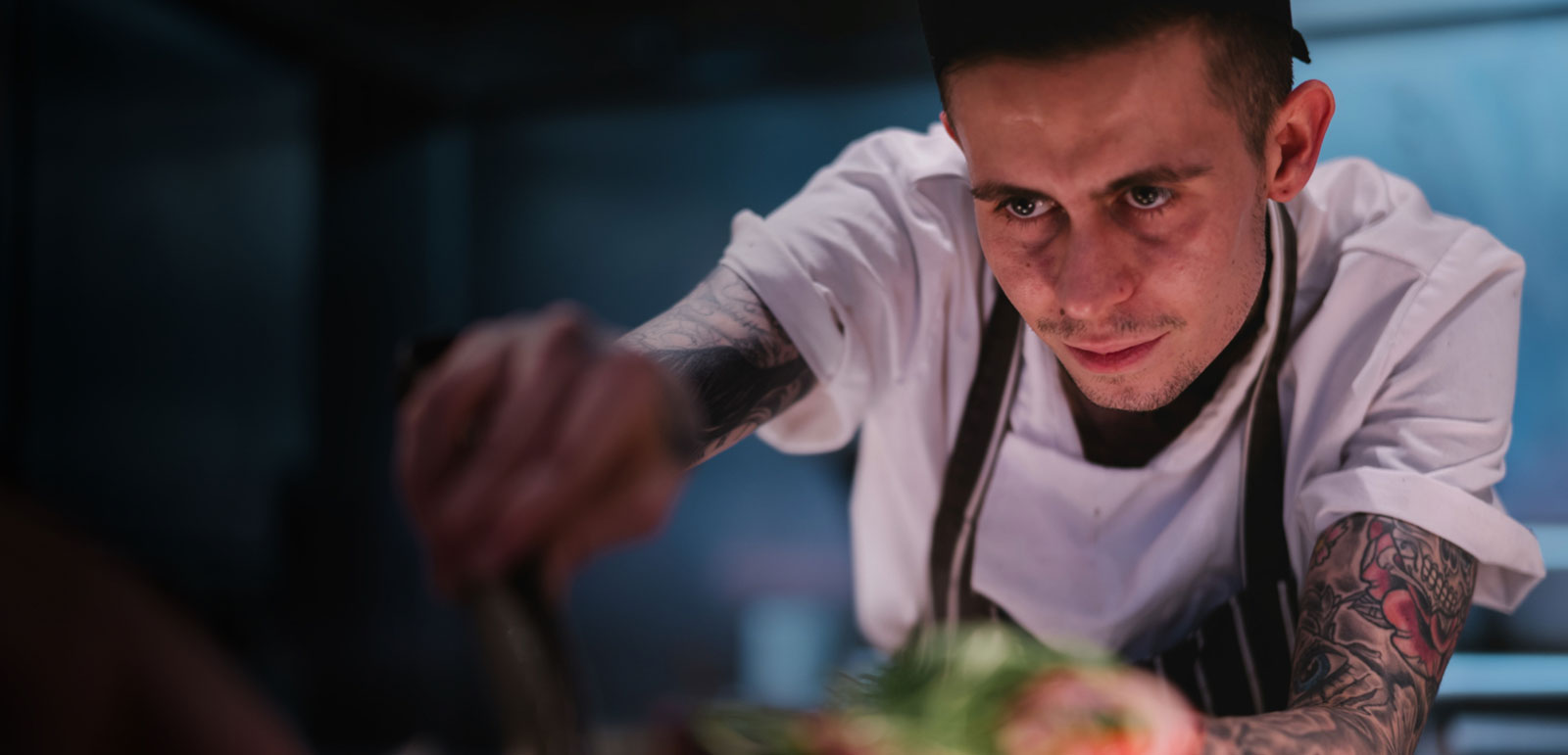 chef plating food